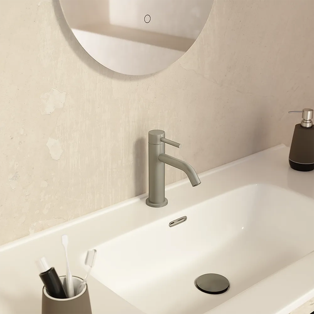 Set miscelatori: lavabo bidet senza scarico ed esterno doccia nickel spazzolato | Bette