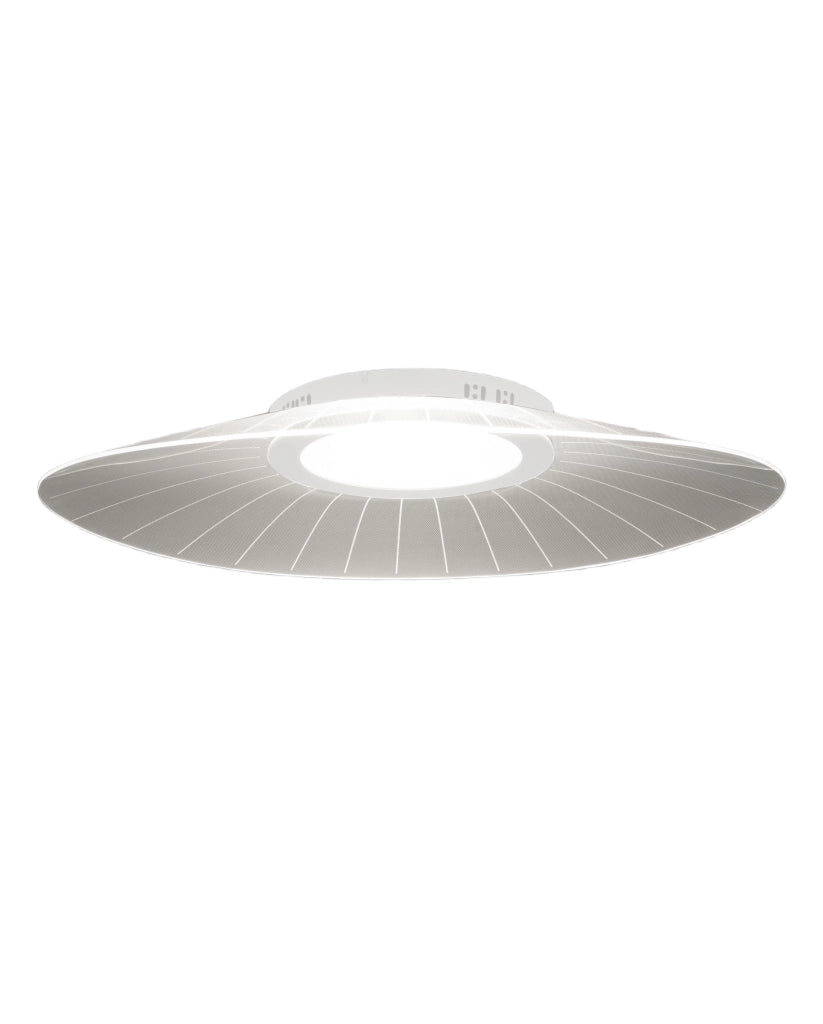 Vela Plafoniera LED Integrato 40W 5400lm 3000K Warm White Struttura in Metallo e Metacrilato Bianco 78x55cm Design Moderno ed Elegante Classe 1