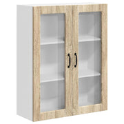 Pensile da cucina | Mobile in vetro da parete LUCCA Rovere Sonoma 80 x 31 x 100 cm