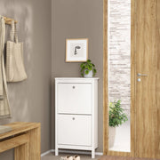 Scarpiera Tisoy, Mobile portascarpe, Armadio da ingresso multiuso, Mobiletto per calzature, 54x25 h103 cm, Bianco