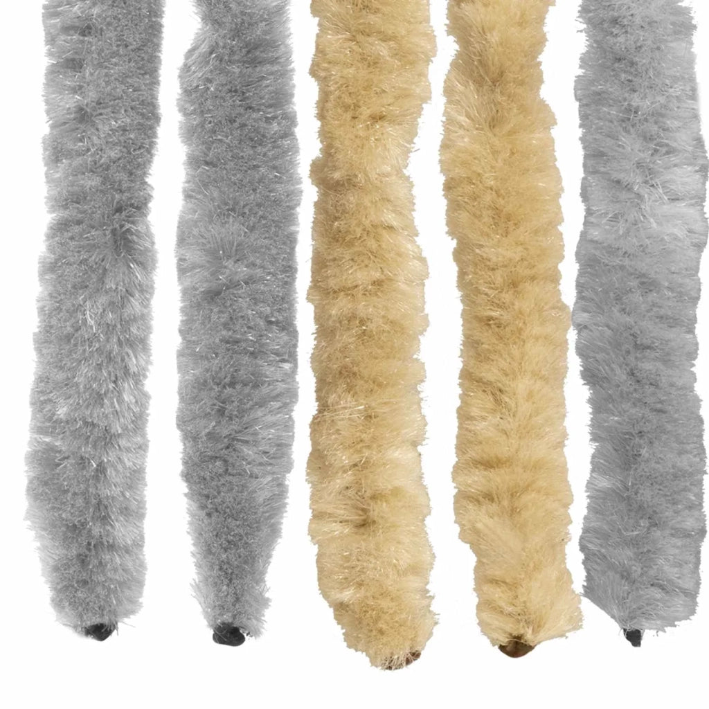 Tenda per insetti in chenille Grigio e Beige 56 x 200 cm 42034462