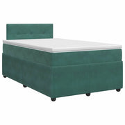 Letto box spring con materasso Verde Scuro 120 x 200 cm Velluto 3451658