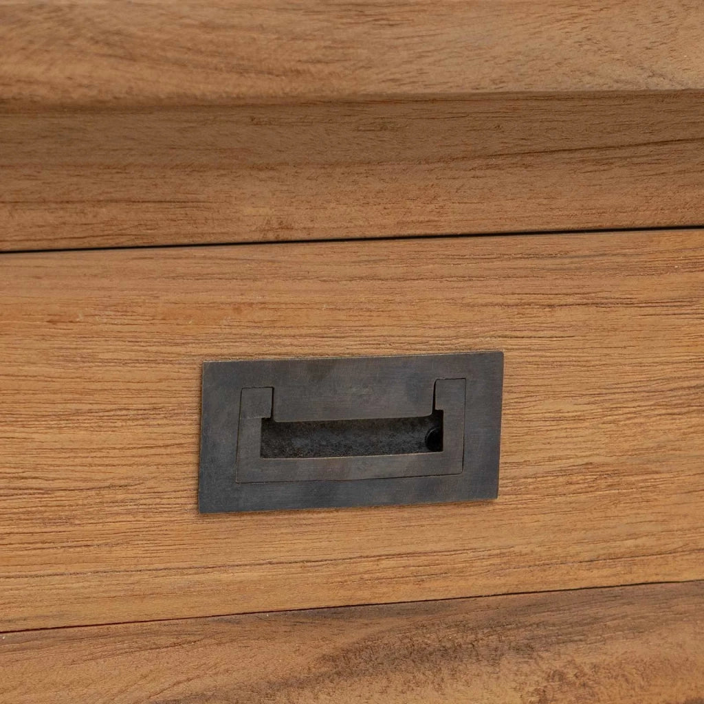 Tavolo consolle Naturale 110 x 30 x 80 cm Legno di teak solido 42024246