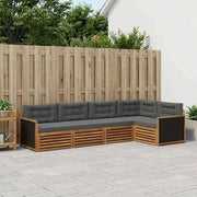 Set di divani da esterno 5 pz Naturale e Antracite Poliestere 3383345