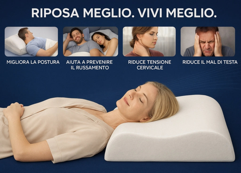 Guanciale Cuscino Letto 50x80cm Anallergico Memory Cervicale Mod. Rame