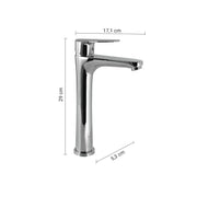 Miscelatore Como alto per lavabo cromo 29 x 5,3 x 17,1 cm