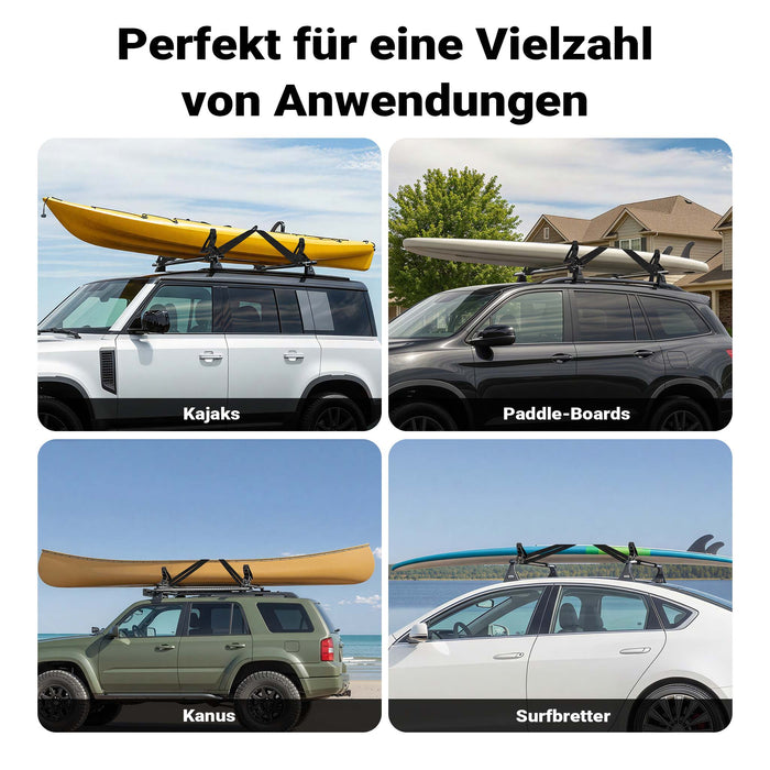 Porta kayak da auto Porta canoa 4 pezzi Supporto per tetto auto