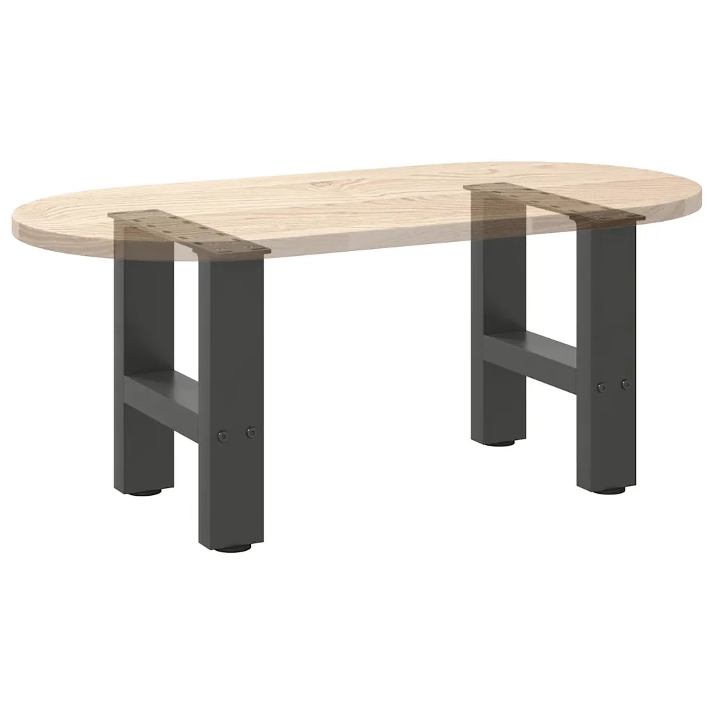 Gambe per Tavolino da Caff¨¨ Antracite 2 pz | Piede del tavolo 40x(30-31) cm Acciaio