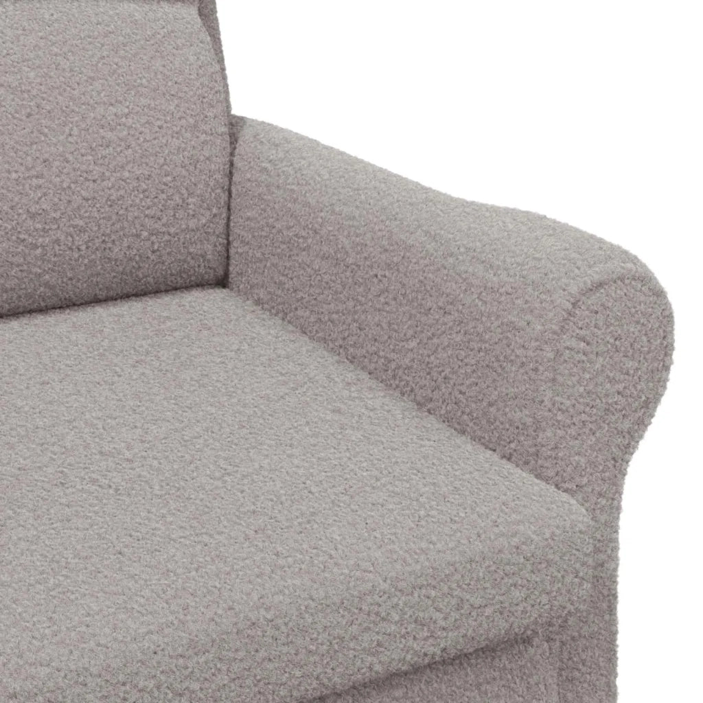 poltrona Grigio chiaro Tessuto Sherpa morbido 42009851