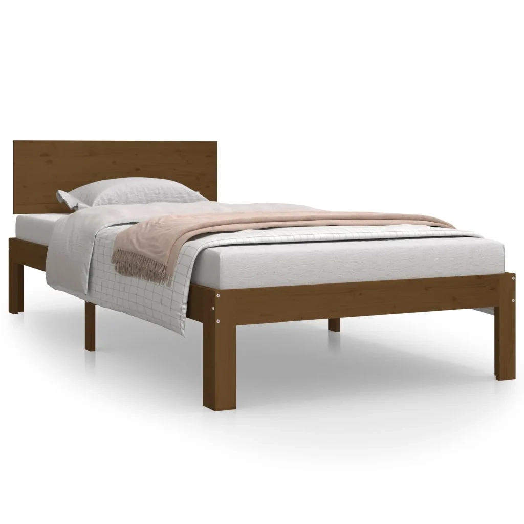 Giroletto Marrone Ambra in Legno Massello di Pino 90x200 cm 810483