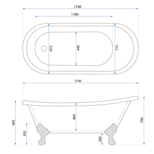 Vasca Bagno Da Terra Rea Sparta 175