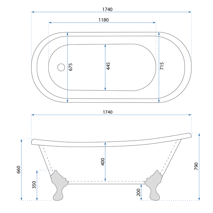 Vasca Bagno Da Terra Rea Sparta 175