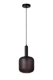 Lampada sospensione moderna vetro nero Eloise E27 Lucide