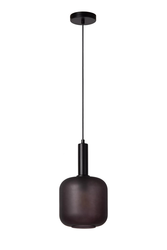 Lampada sospensione moderna vetro nero Eloise E27 Lucide