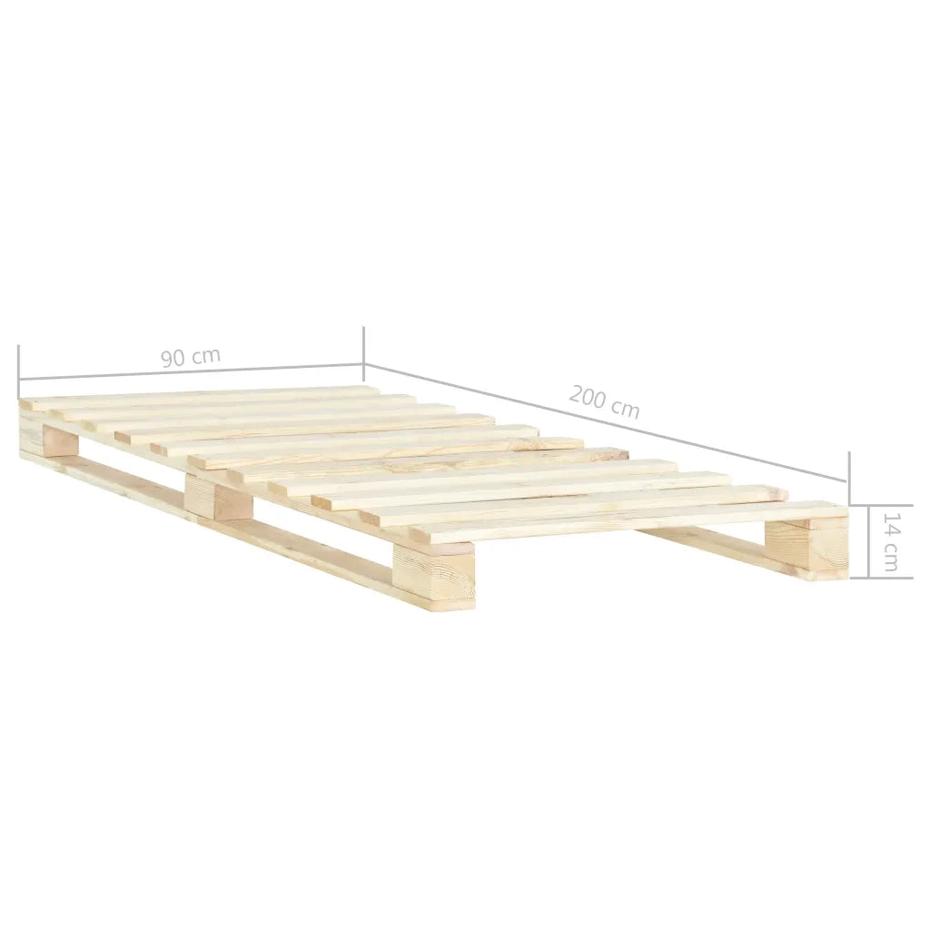 Giroletto in Pallet di Legno Massello di Pino 90x200 cm 285234