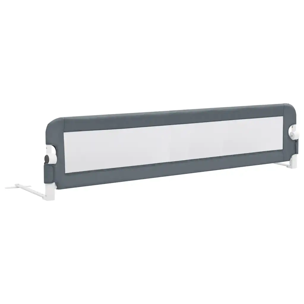 Sponde Letto di Sicurezza Bambini Grigio 180x42cm Poliestere 10177