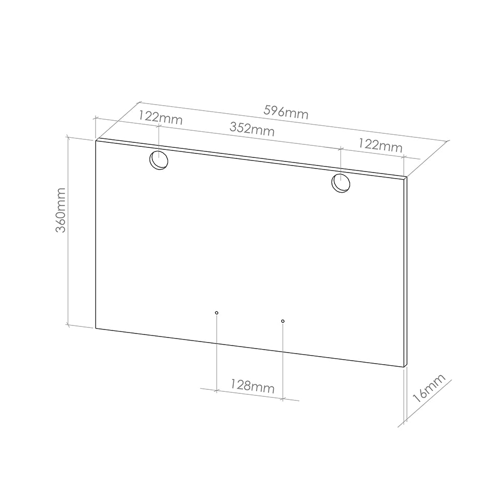 Vicco Frontale cucina Grigio-blu 59.6 x 36 cm frontale del mobile per pensile basso
