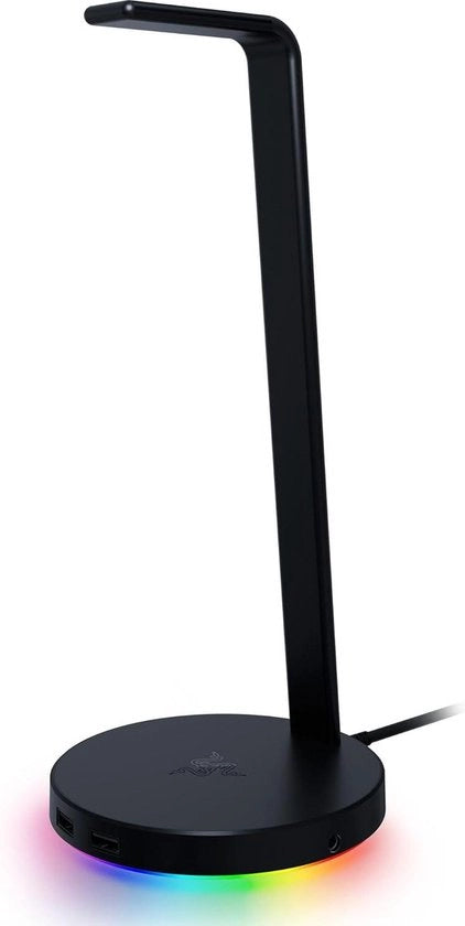 Stazione di Base V2 Chroma - Con Hub USB - Supporto per Casco - Illuminazione RGB Chroma - Suono Surround 7.1 - Antisaltamento - Nero