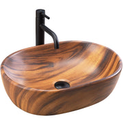 Lavabo Da Appoggio Rea Amelia Wood Matt