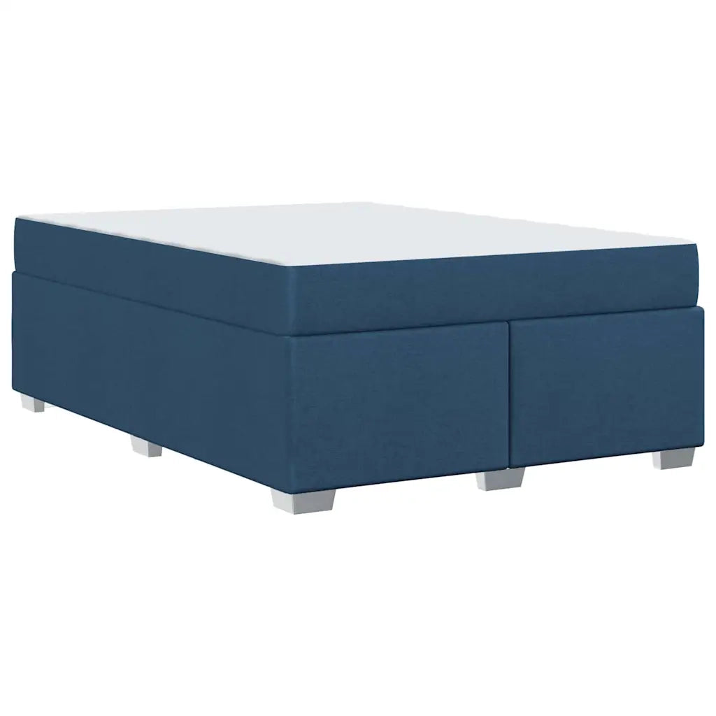 Struttura del letto con materasso Blu 160 x 200 cm Tessuto
