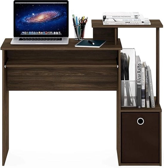 Scrivania Tavolo - costruzione semplice, design industriale, marrone vintage - scrivania per computer, 40 x 100 x 86,5 cm