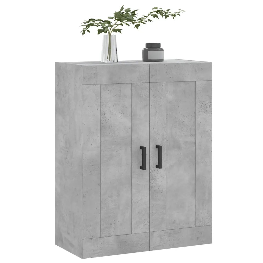 Mobile a Parete Grigio Cemento 69,5x34x90 cm Legno Multistrato 830384