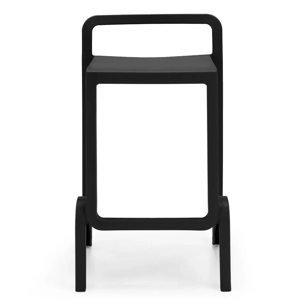 Set 6 sgabelli in polipropilene EOLO altezza seduta 75cm, impilabile, idrorepellente, resistente ai raggi UV, design moderno e innovativo, ideale per la cucina, la veranda o giardino colore Ghisa