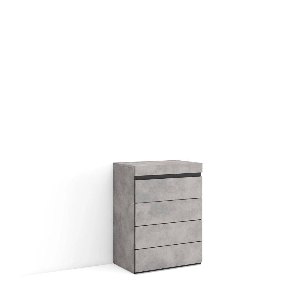 Cassettiera, 57x35x75cm, Camera da letto, Con Stoccaggio, grigio cemento RF3426