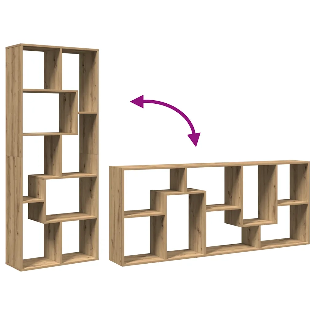 Libreria Divisorio-Scaffale per Libri-Mobile di Stoccaggio Rovere Artigianale 67x25x161,5 cm Truciolato