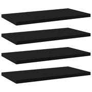 Ripiani per Libreria 4pz Neri 40x20x1,5cm in Legno Multistrato 805140