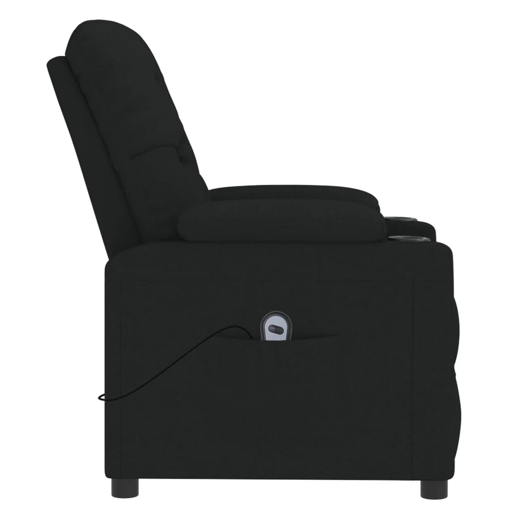Poltrona | Sedia Relax Elettrica Reclinabile Nera in Tessuto