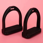 Stirrapi per Bambini Unici Nero Rubber Kunststof Sicuri per Bambini Cavallo 13cm Alta Resistenza - Dressage Composito