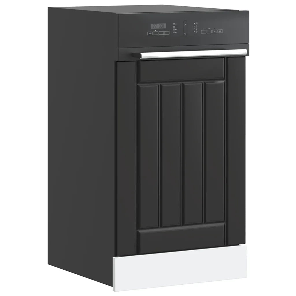 vidaXL Pannello Lavastoviglie Lucca Nero in Legno Multistrato
