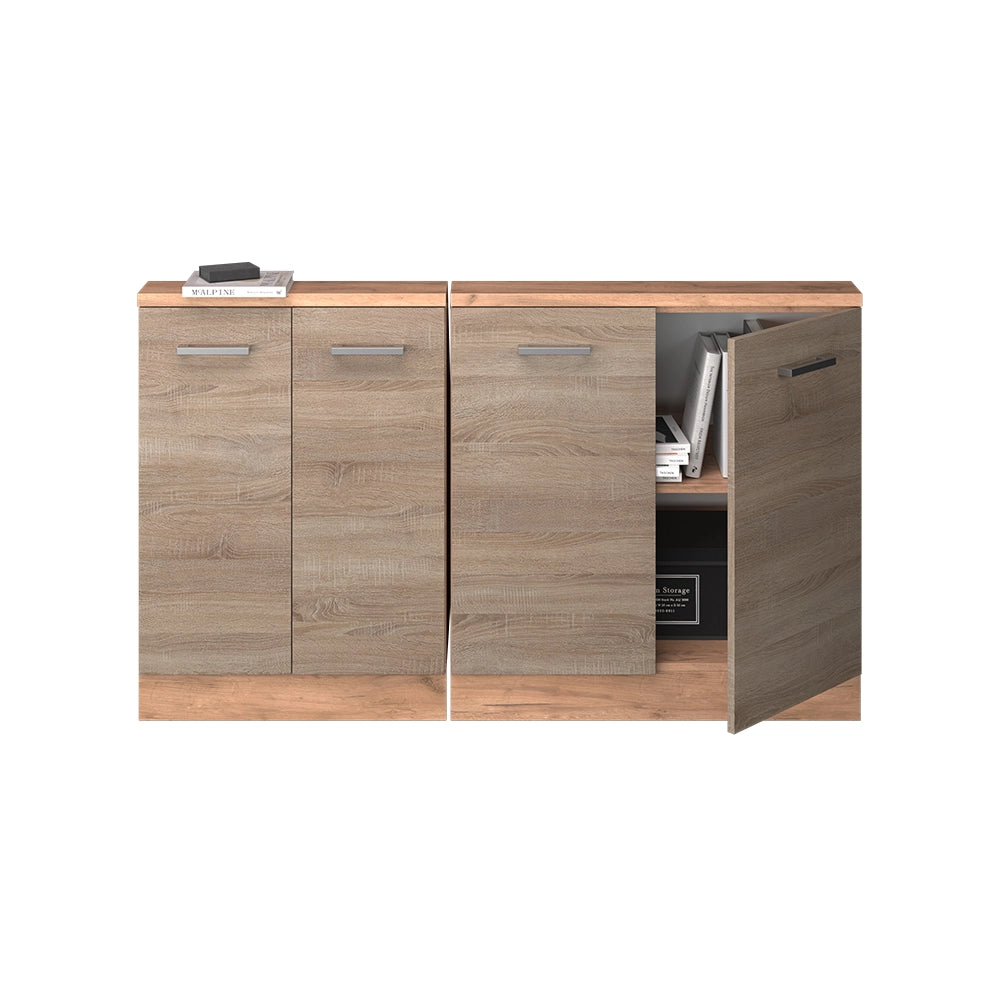 Set di mobili sottotetto Rion Sonoma/Rovere dorato Set di 2 Vicco
