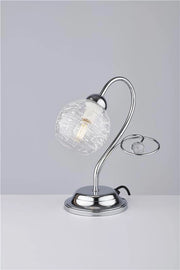 CRISTINA LUME DESIGN MODERNO IN METALLO COLORE CROMATO E14 1 LUCE 46 WATT 14X14X35 CM