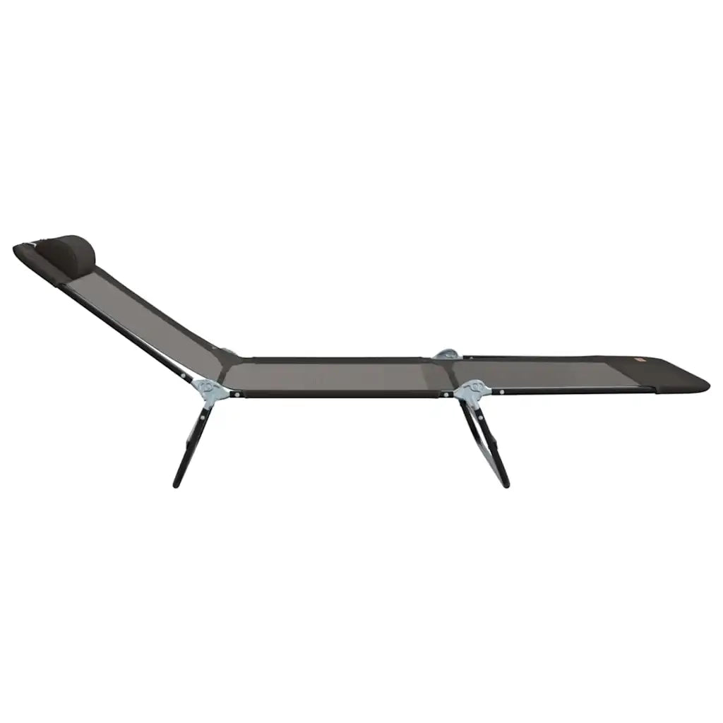 Lettino prendisole pieghevole 2 pcs Nero 182 x 55 x 85,5 cm 42003158
