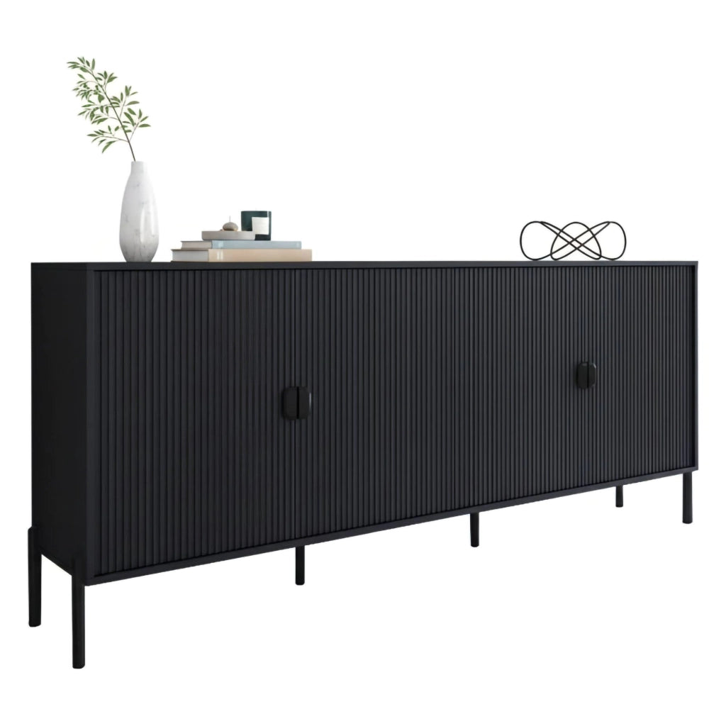 Madia Viale, Credenza Cassetti, 203x49x83h cm Nero
