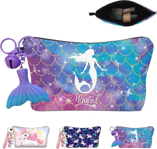 Make-up tas con pendente sirena - Ideale per uso quotidiano e viaggi