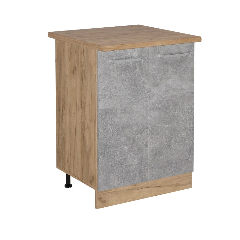 Mobiletto base cucina R-Line Calcestruzzo/Rovere dorato 60 cm, PL Rovere Vicco