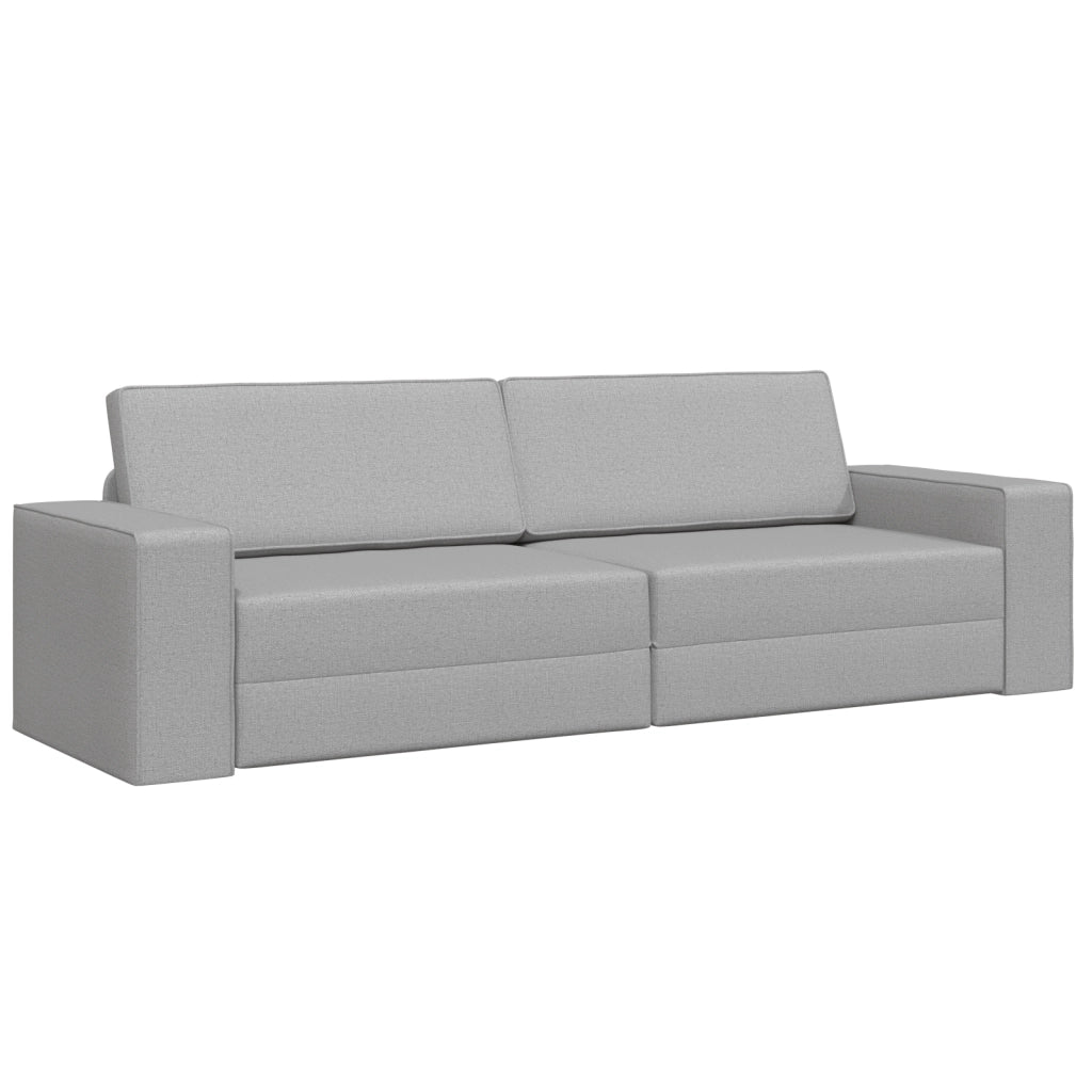 Divano Letto a Terra 2-in-1 Grigio Nuvola 245x150x60.5 cm Tessuto