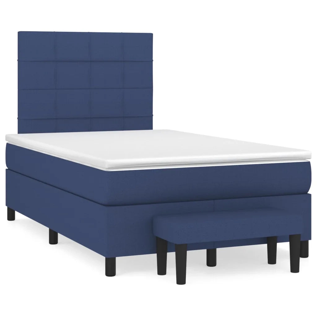 Giroletto a Molle con Materasso Blu 120x200 cm in Tessuto 3136587