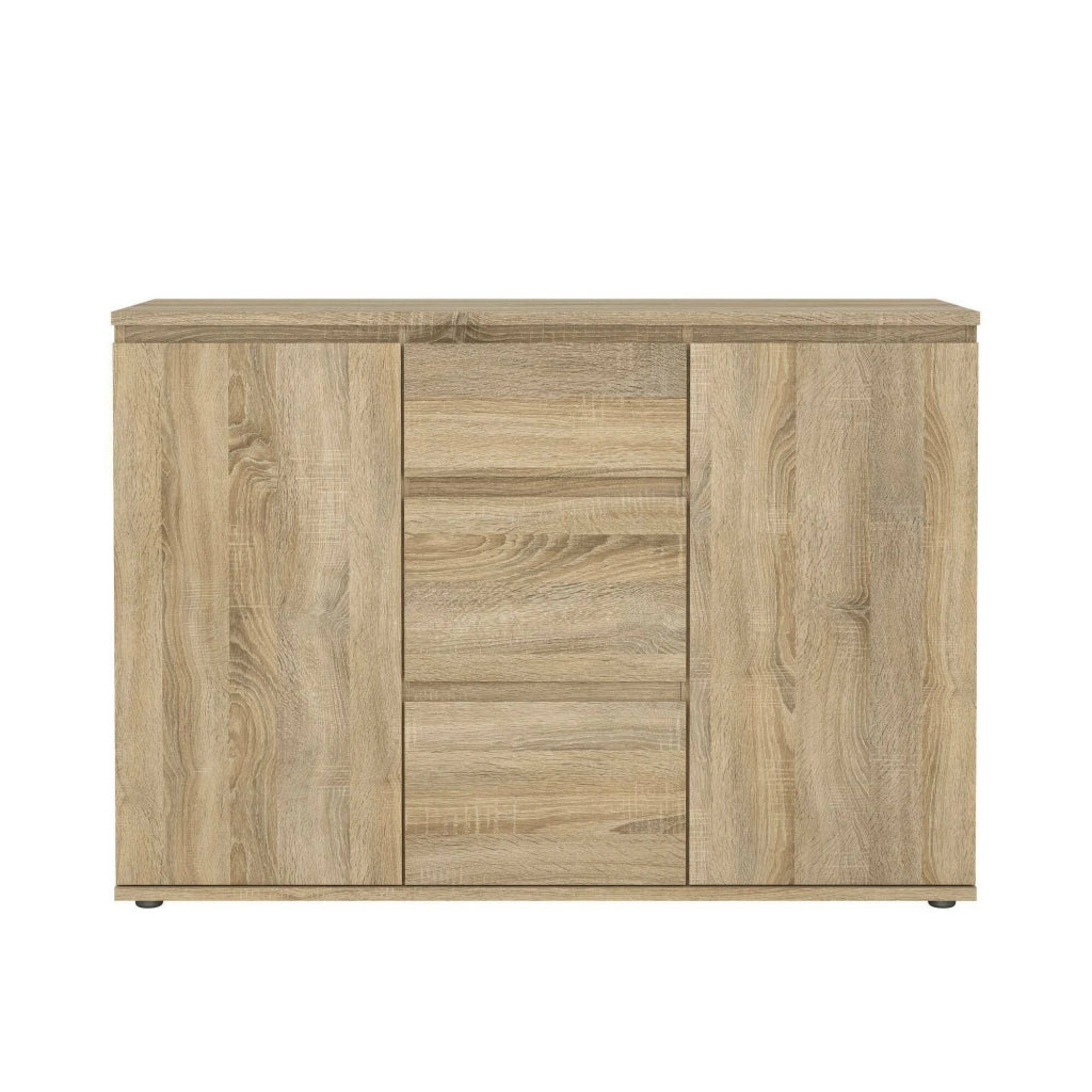 Credenza Zumpano, Buffet da soggiorno, Madia da salotto, Dispensa da cucina, 119x40 h84 cm, Quercia