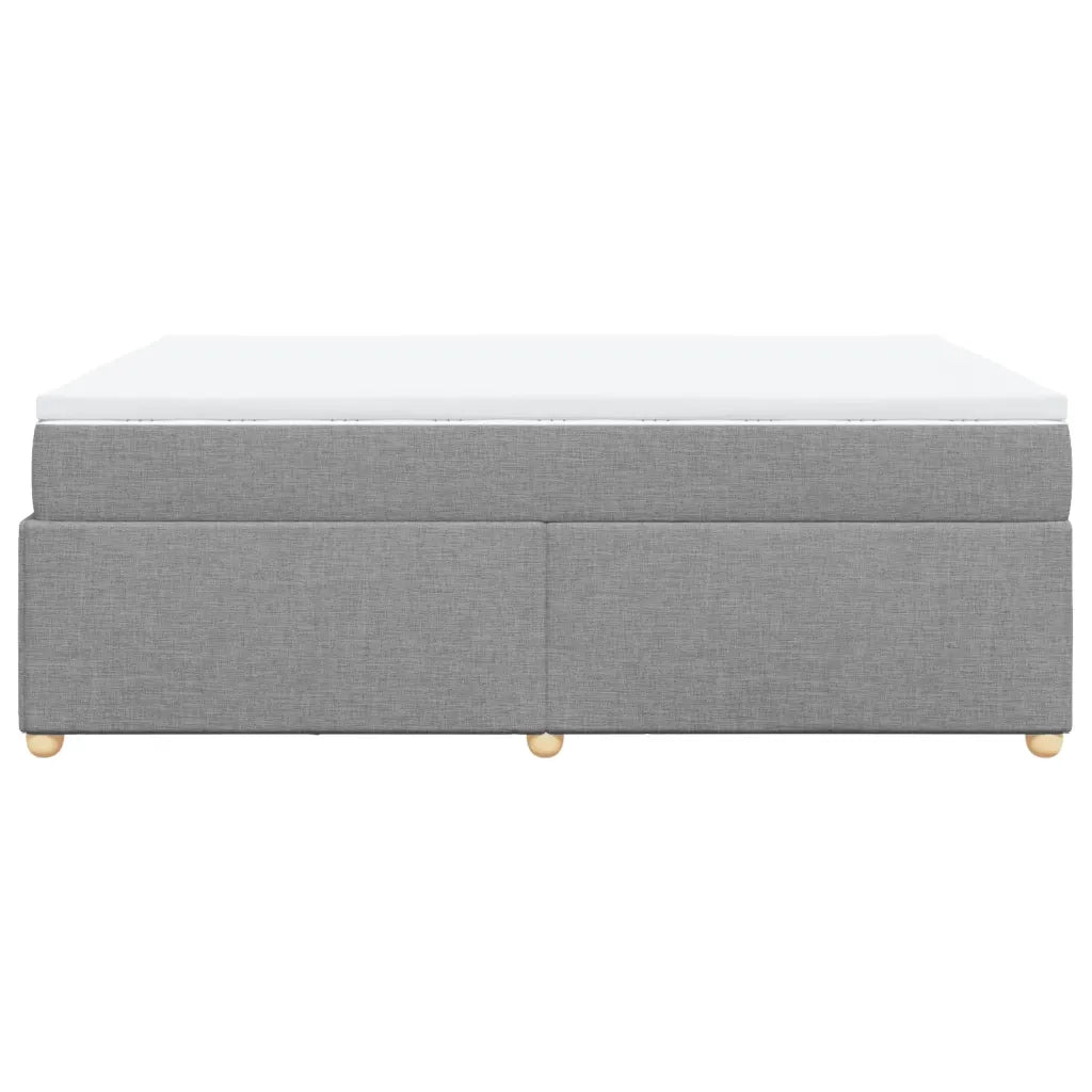 Giroletto a Molle con Materasso Grigio Chiaro 140x200cm Tessuto 3285380