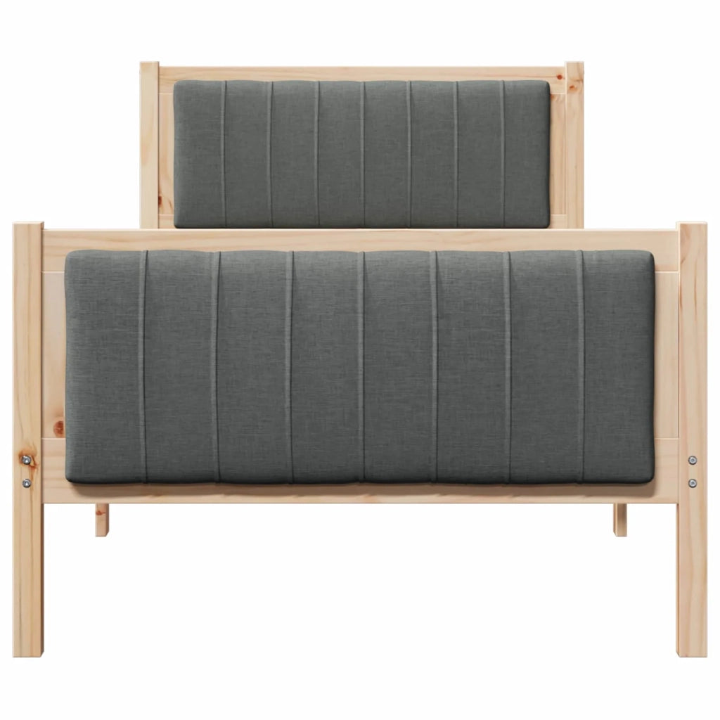 Struttura del Letto marrone e grigio scuro 90 x 200 cm 878495