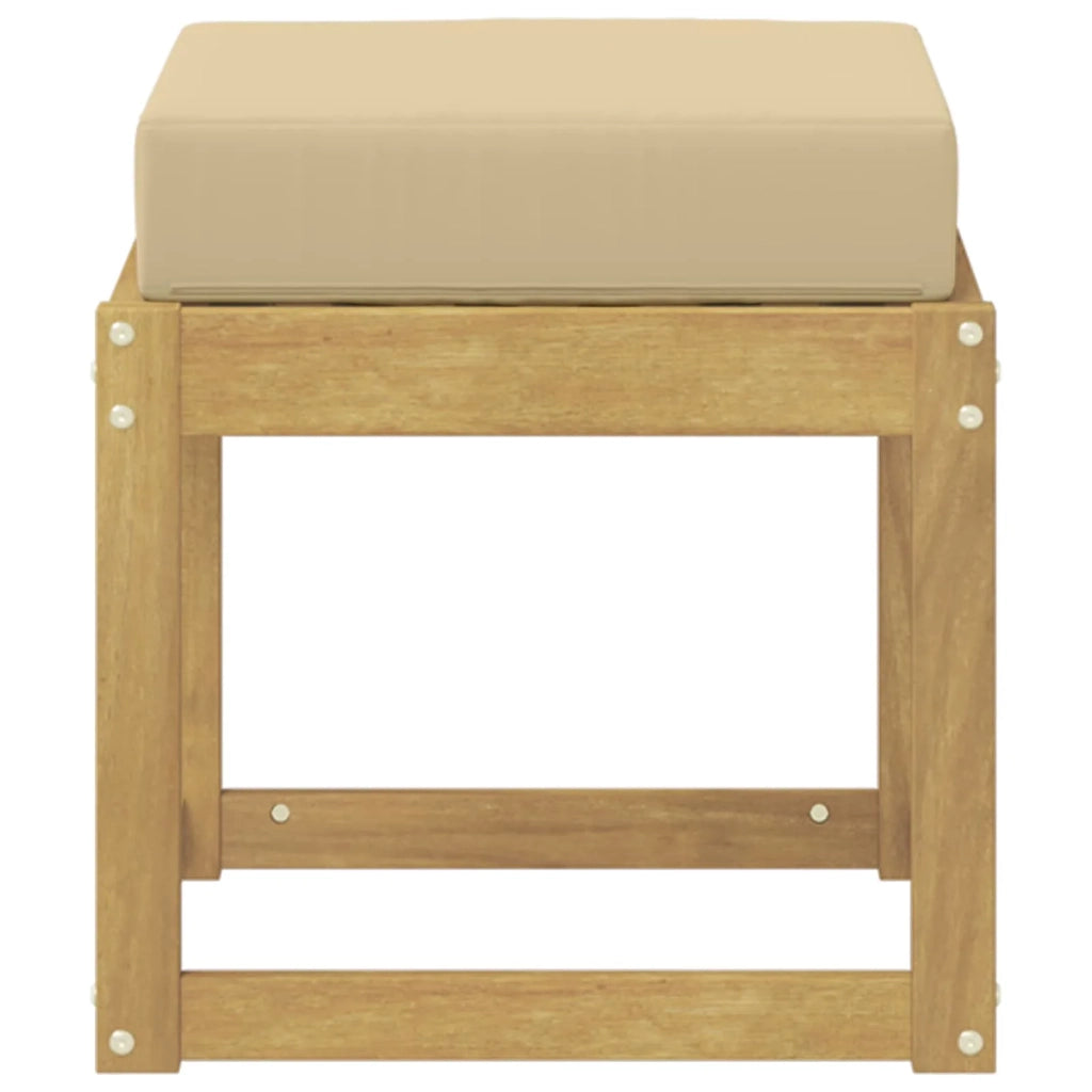 Sedia da giardino-Panca da esterno con cuscino Bianco 331762