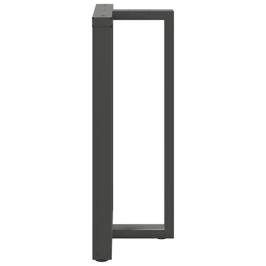 Gambe per tavolo da bar a forma di T 2 pz | Piede del tavolo Antracite 60x35x(100-101) cm Acciaio