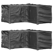 Coperture Mobili da Giardino a L 2pz 16 Occhielli 215x215x90cm