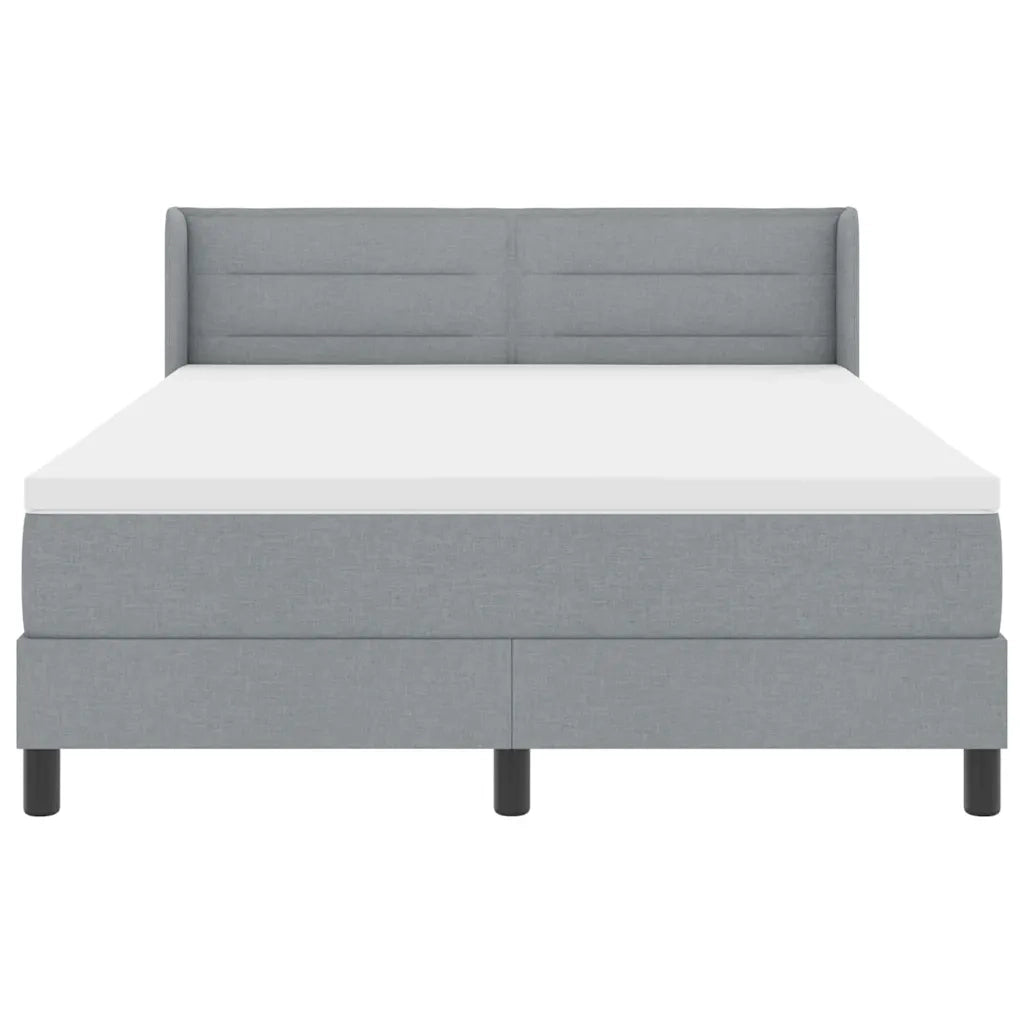 Letto a molle con testiera Grigio chiaro 200 x 160 cm Tessuto 3341048