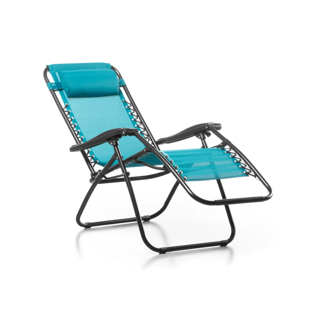 Sedia Sdraio da Giardino Gran Relax 88x65x110 cm in Textilene Verde Petrolio