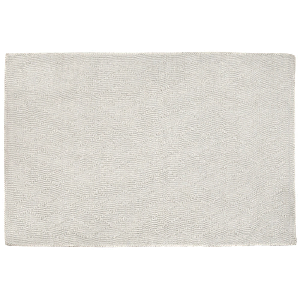 Tappeto tappetino Lana Bianco sporco con viscosa 160 x 230 cm Tappeto rettangolare intrecciato a mano